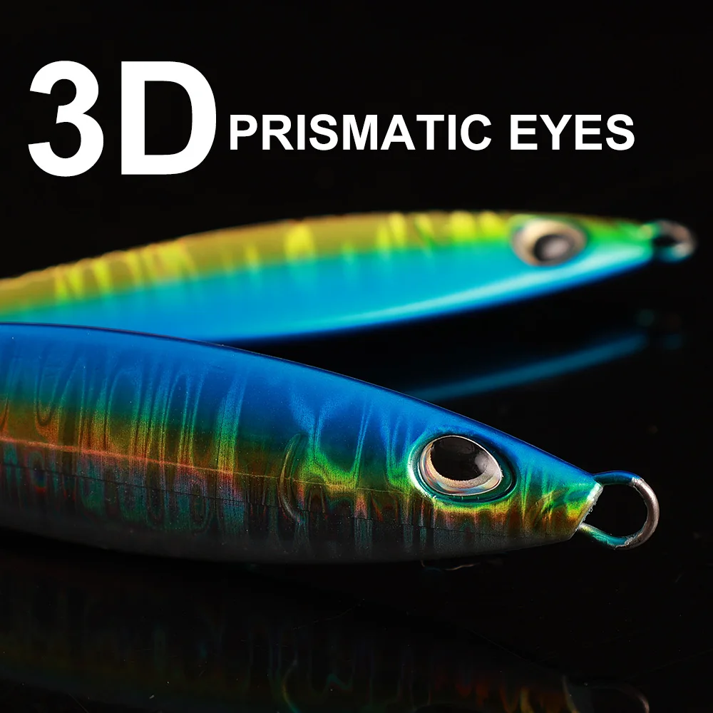 CASTFUN 60g 80g 100g Koika Jig plantillas de Metal de paso lento señuelo de pesca de agua salada señuelo de Jigging de caída lenta - imagen 5