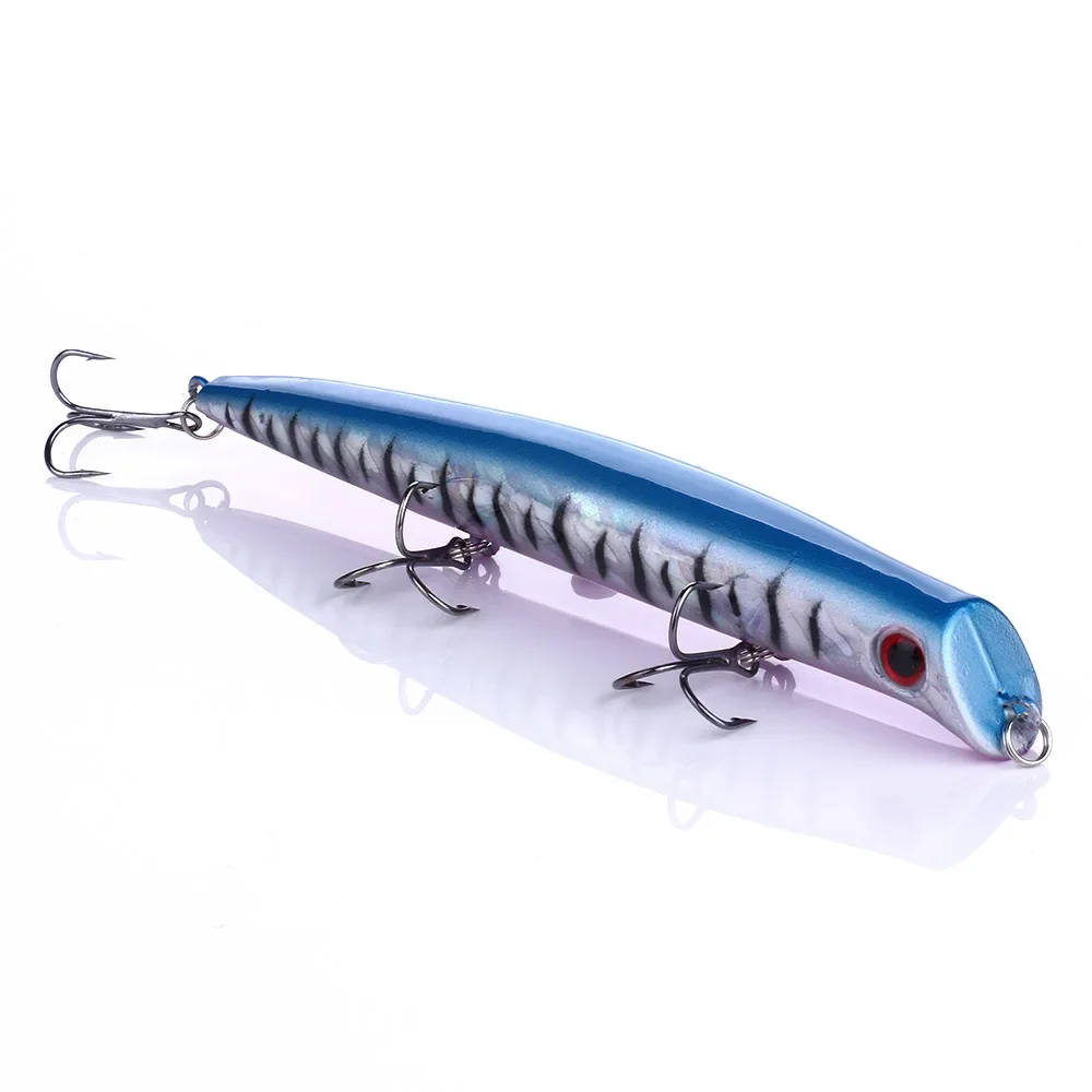 1 Uds. Señuelo de pesca flotante Popper cebo duro ojos de pez 3D Isca Artificial Poper señuelo aparejos de pesca con 3 6 #   Ganchos 12,6cm 16,3g - imagen 4