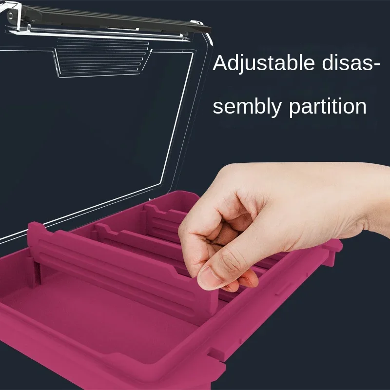 Mismo que MEIHO, accesorios de pesca impermeables, anzuelo de pesca, caja de aparejos de pesca de doble cara, caja de almacenamiento de cebo, caja de plástico - imagen 2