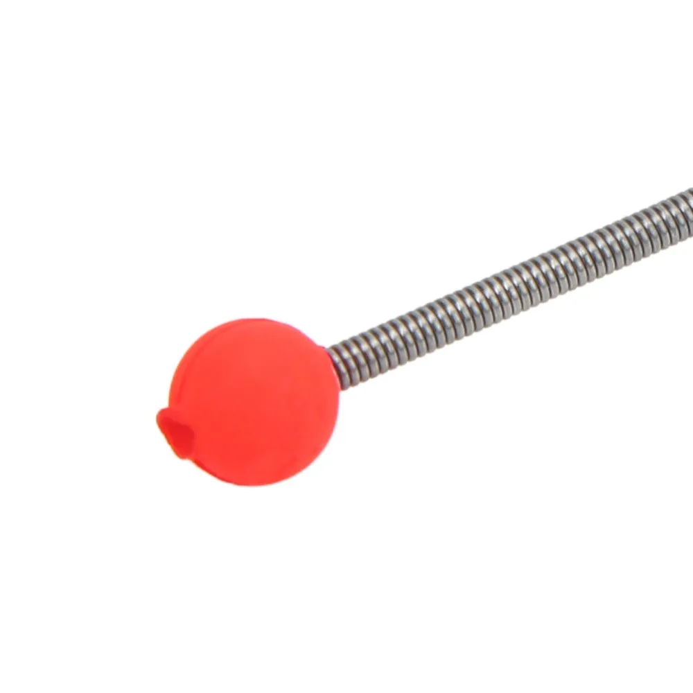 Punta de caña de pescar en hielo de acero inoxidable, bola roja EVA, punta de caña de pescar de resorte, 3 tamaños, depósito de punta de caña de pescar en hielo, 5 uds. - imagen 4