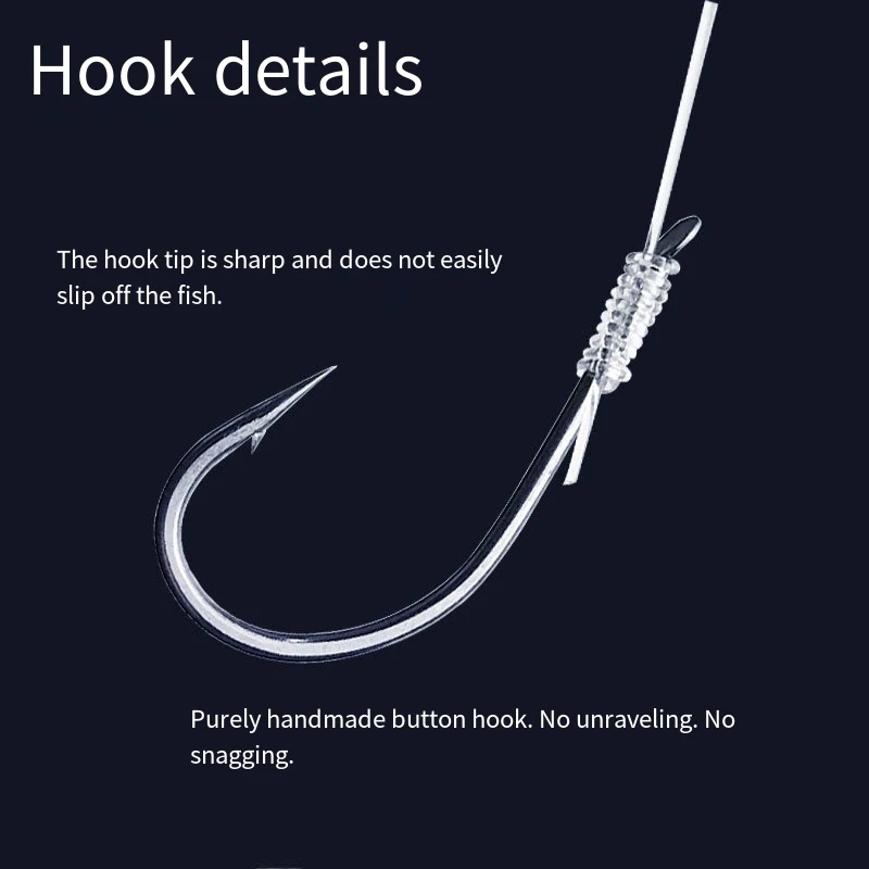 Cañón de pesca con espinas encuadernadas con hilo, herramientas de pesca con anzuelo Maruki, 20-50 Uds. - imagen 4