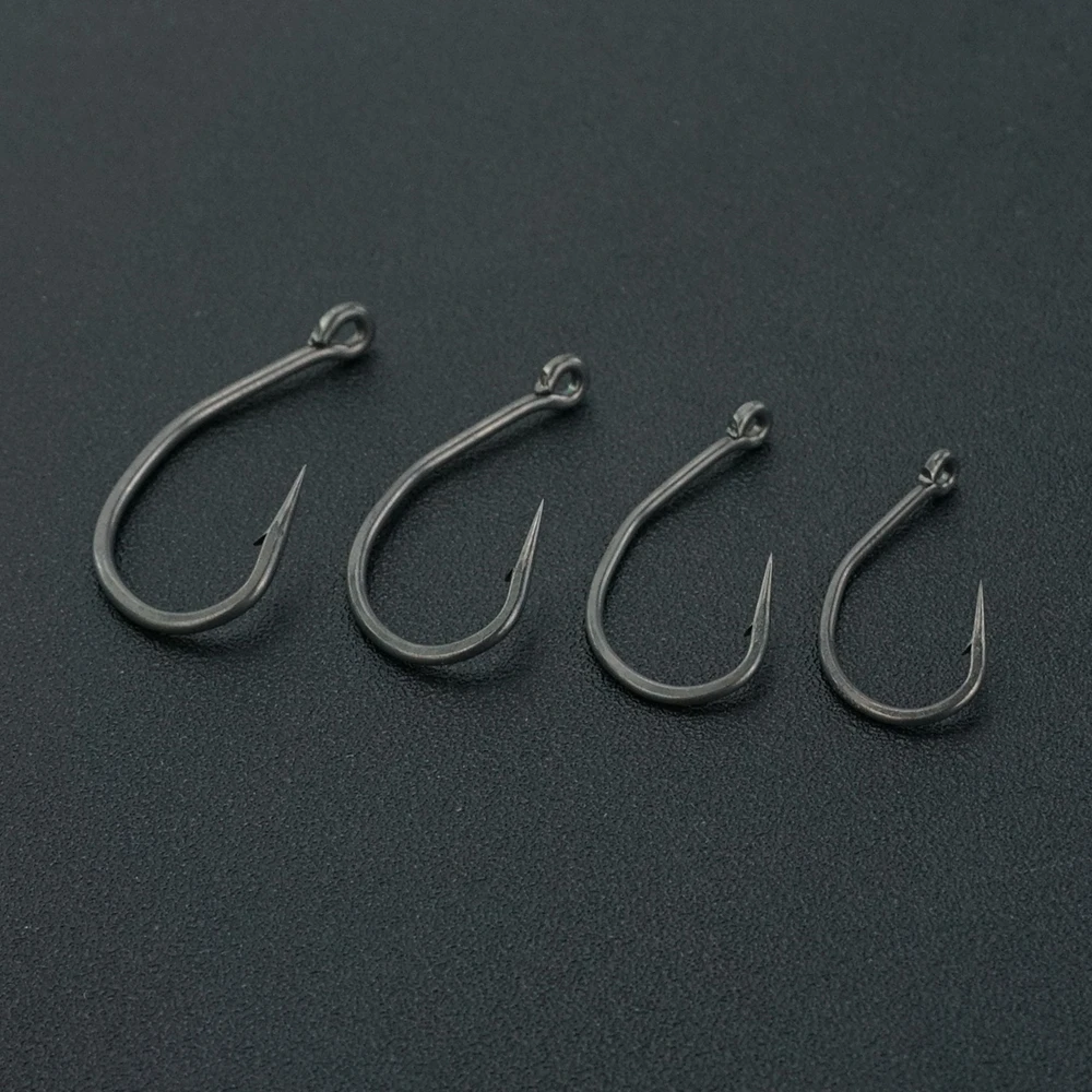 Hirisi 50 Uds. Anzuelos de púas de acero inoxidable con revestimiento de PTFE, accesorios de pesca con anzuelo 8023 - imagen 4