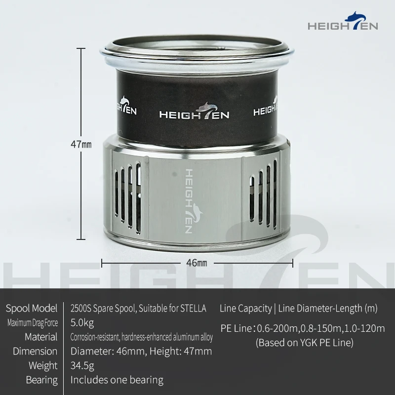 HEIGHTEN Bobina superficial Shimano 2500-3000 – Stella, Twin Power - imagen 3