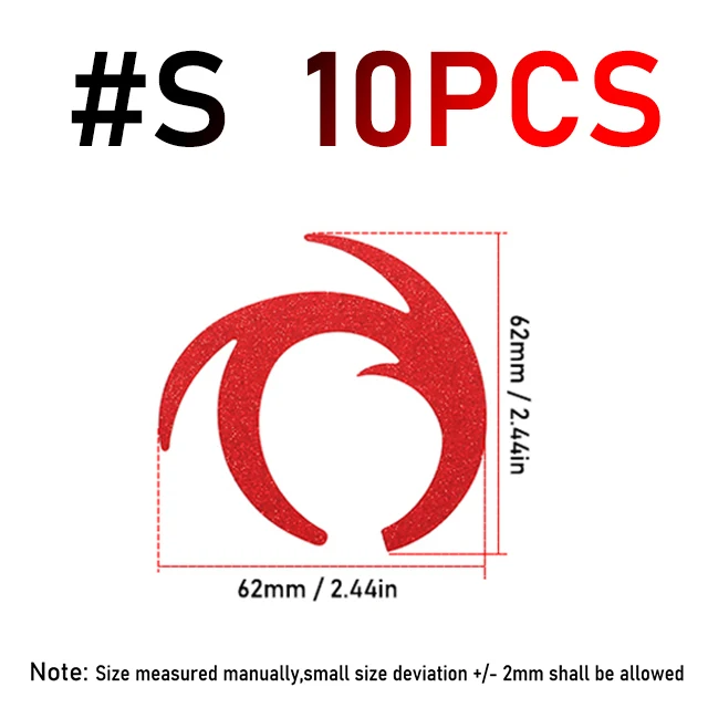 10pcs s red