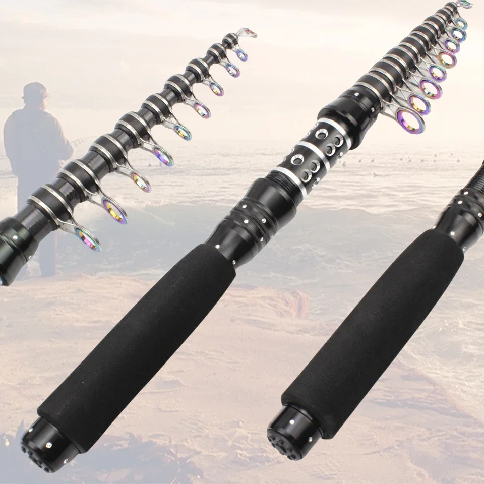 Esta caña de mar corta telescópica es altamente práctica y adecuada para varios escenarios de pesca, incluidos playas y lagos. - imagen 3