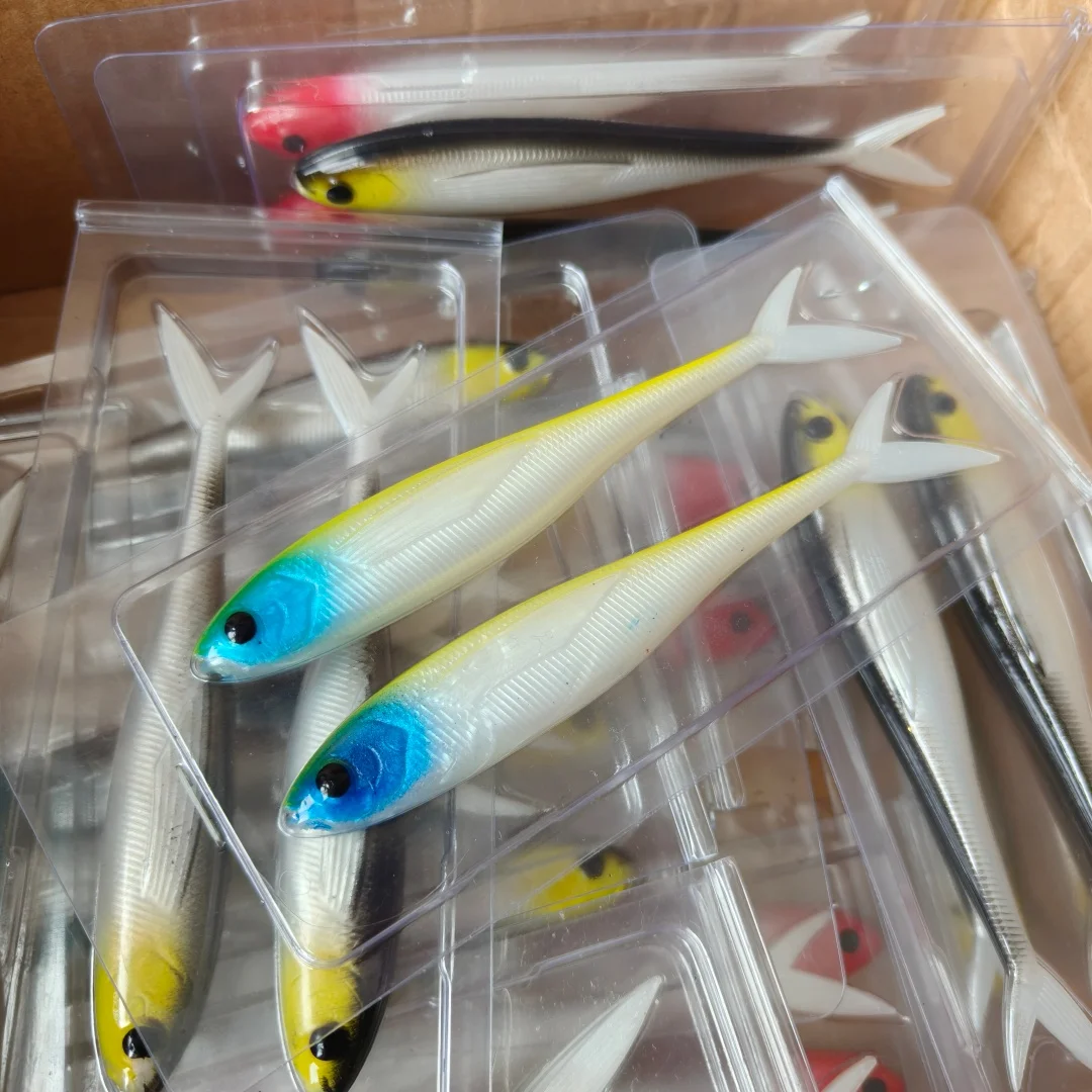 Swolfy, 10 Uds., 12cm, 9g, señuelo flotante de plástico suave para saltar, plástico suave TPR, toma de caída, cebo suave, señuelo de pesca, tiro de gota