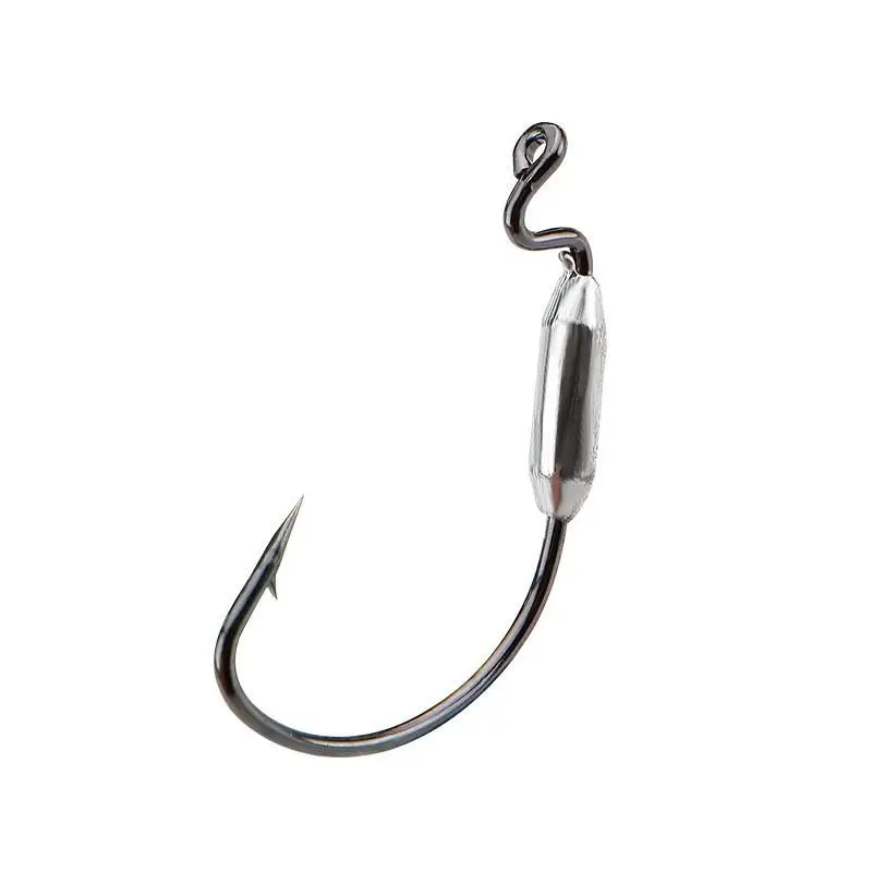 Anzuelo de pesca ponderado, 5 uds., 2g/2,5g/3g, anzuelos de pesca para lubina, señuelo suave, anzuelos de gusano para agua dulce - imagen 5