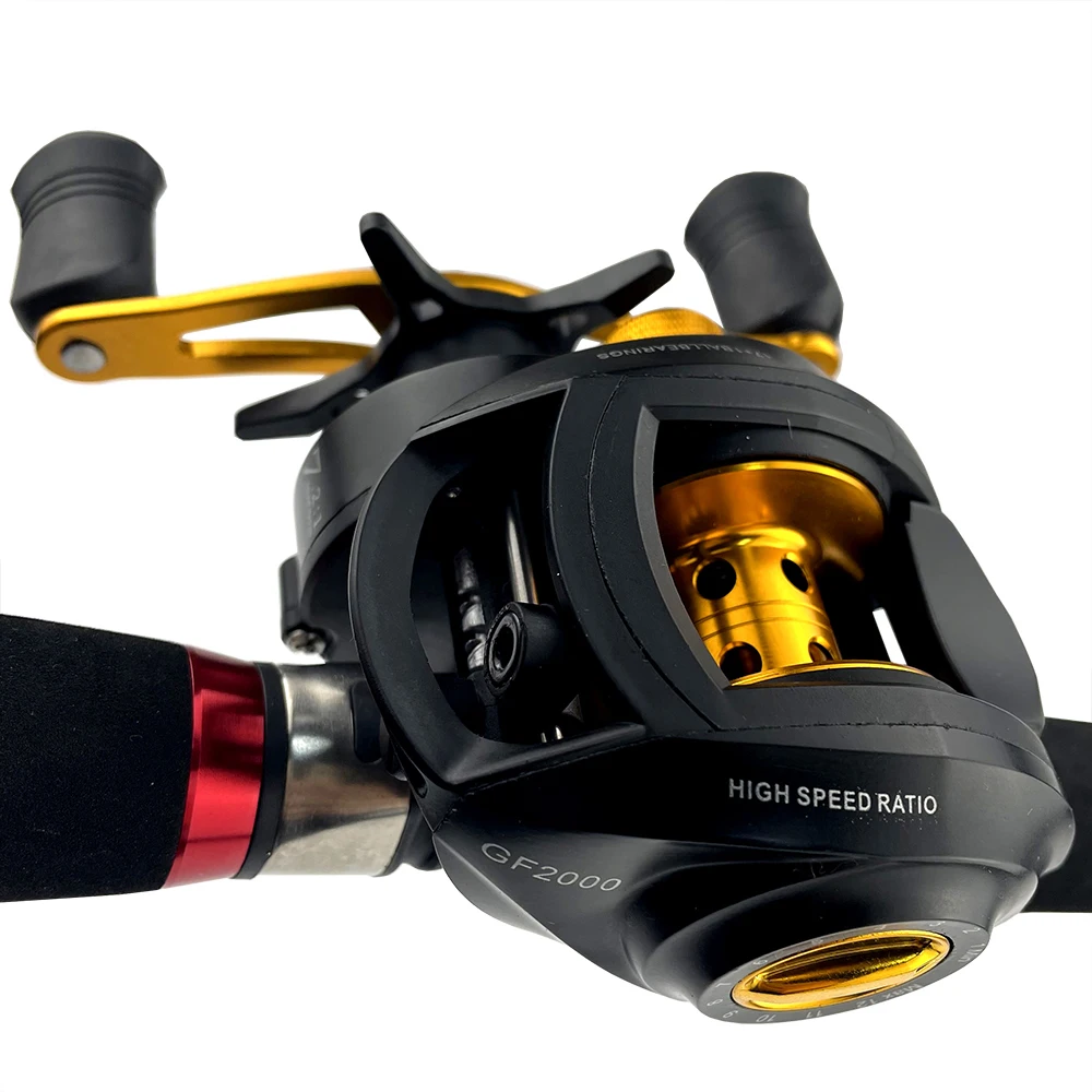 Juego De carretes Baitcaster 18BB, cañas giratorias De 1,6-2,4 m, caña telescópica, caña De pescar, señuelo De carbono, Combo De Pesca para calamar y pulpo - imagen 2