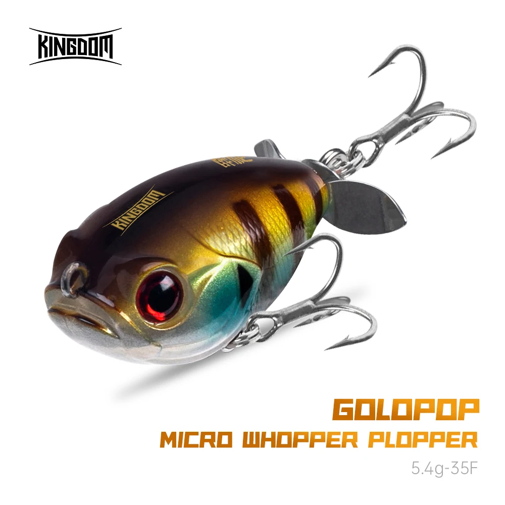 Kingdom-señuelo de pesca flotante, cebo duro Artificial, hélice de Lucio, 35mm, 5,4g