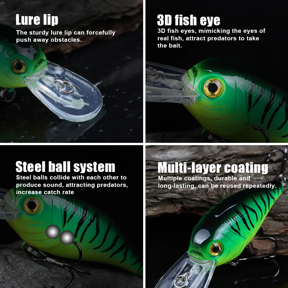 THORFORCE 5CM señuelo de pesca Crankbait cebo duro Topwater Artificial flotante Wobbler lubina Jerkbait aparejos de pesca Swimbait - imagen 5