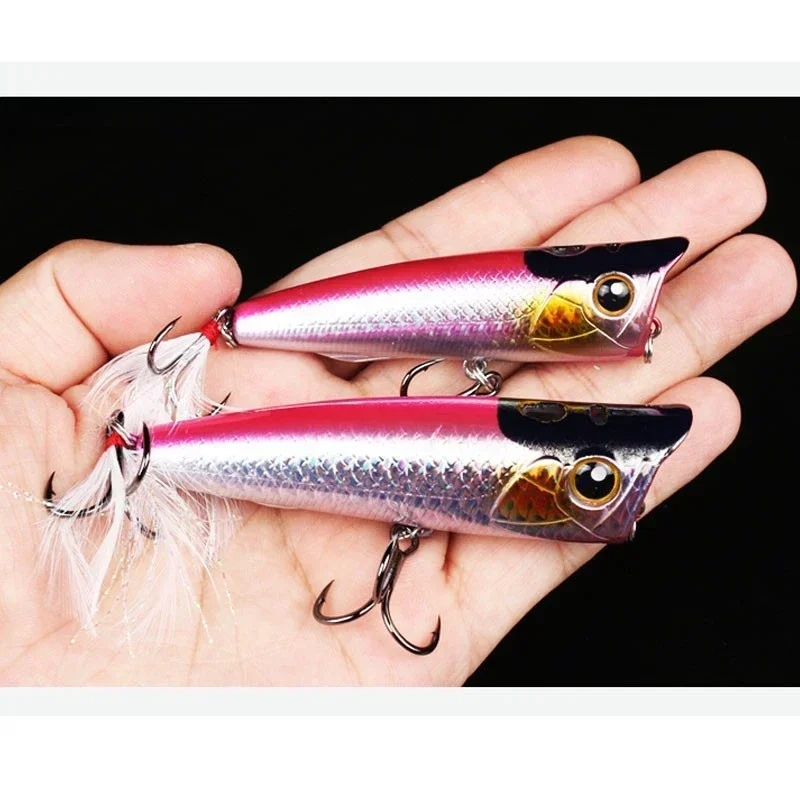 Spray de agua Popper Topwater flotador golpeó el agua Popper ruido sonido ondas Señuelos de Pesca para lubina Blackfish Pesca - imagen 4