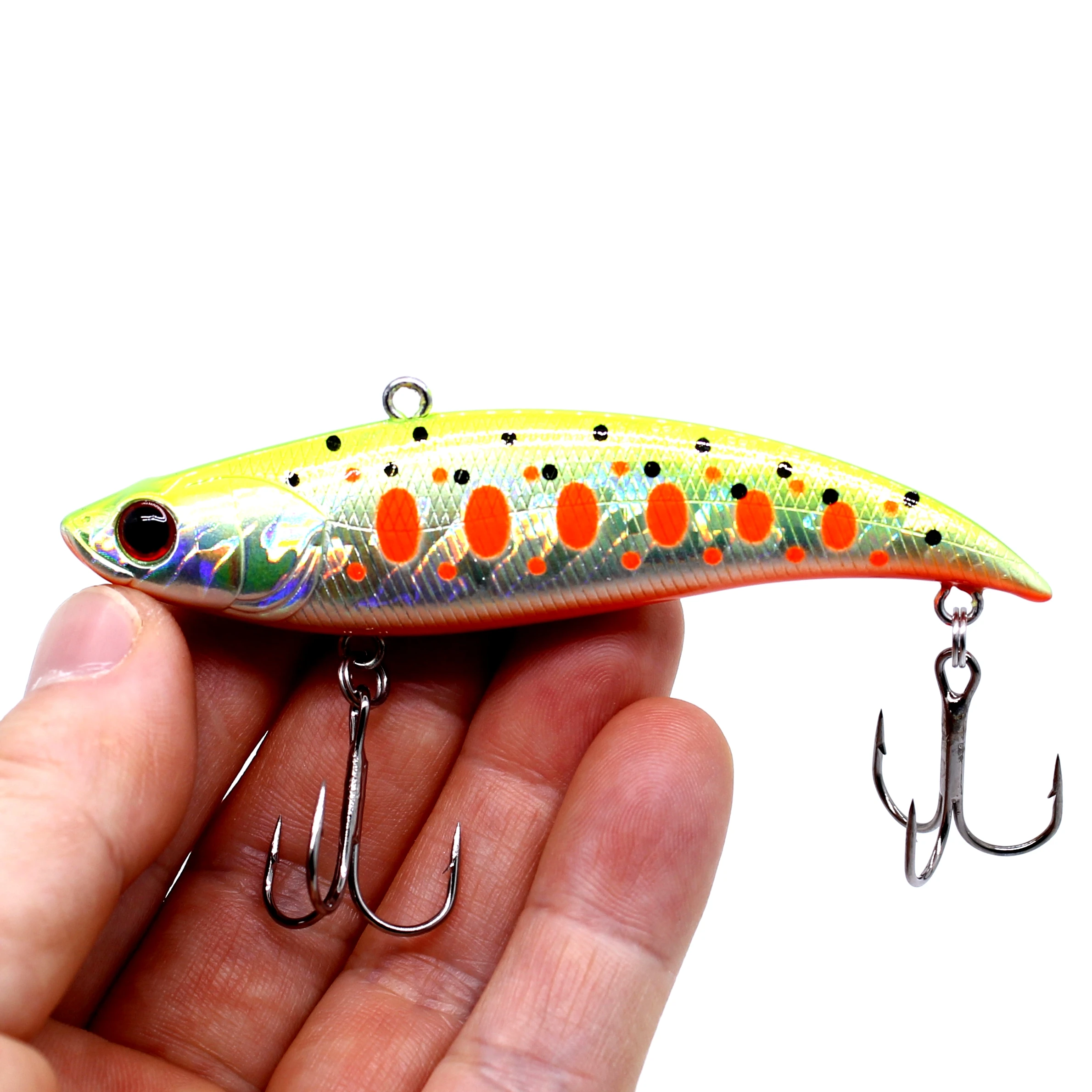 AOCLU Wobbler Super calidad hundimiento VIB vibración 75mm 16g 90mm 23g 31g cebo duro señuelo de pesca lubina agua dulce y sal anzuelos VMC - imagen 3