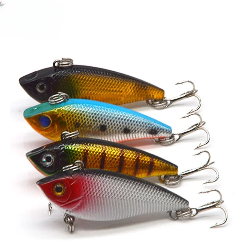 Señuelo de pesca Wobbler 3D VIB, Láser de vibración que se hunde, cebos artificiales, aparejos de pesca en hielo, juego de lubina de China, invierno, 4 piezas - imagen 2