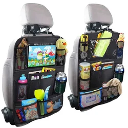 Nuevo organizador Universal para respaldo de asiento de coche con pantalla táctil, soporte para tableta, bolsa de almacenamiento para asiento trasero de coche, organizador de asiento de coche con múltiples bolsillos