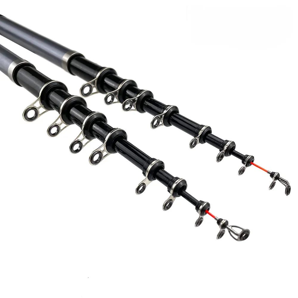 Cañas de pescar en roca de alta calidad, caña telescópica portátil para trucha, carbono, ultraligera, Surf, Spinning, viaje rápido, 1,8 m, 2,1 m, 2,4 m, 2,7 m, 3m - imagen 5
