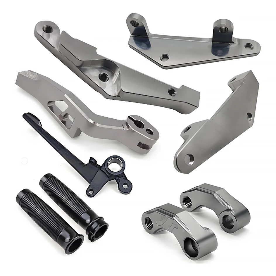 Mecanizado CNC personalizado para piezas de motocicleta en acero y plástico