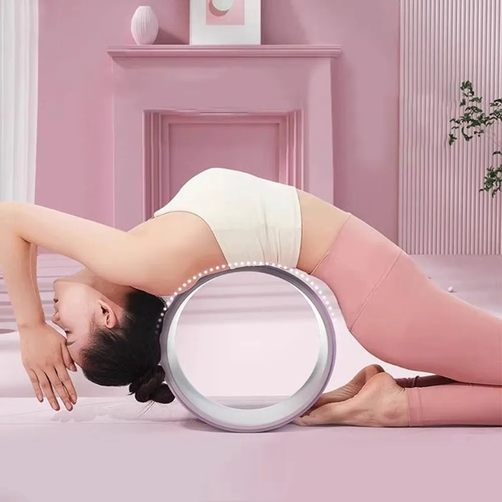 Rueda de Yoga para masaje muscular, entrenamiento de espalda, rodillo de entrenamiento de espalda multifuncional, herramienta de entrenamiento, anillo de Pilates para entrenamiento de cintura, gimnasio en casa