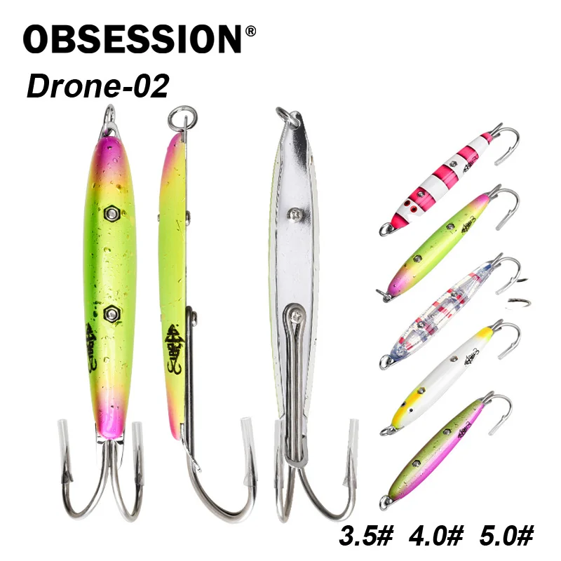 OBSESSION Cuchara luminosa – Señuelo doble gancho para caballa y atún