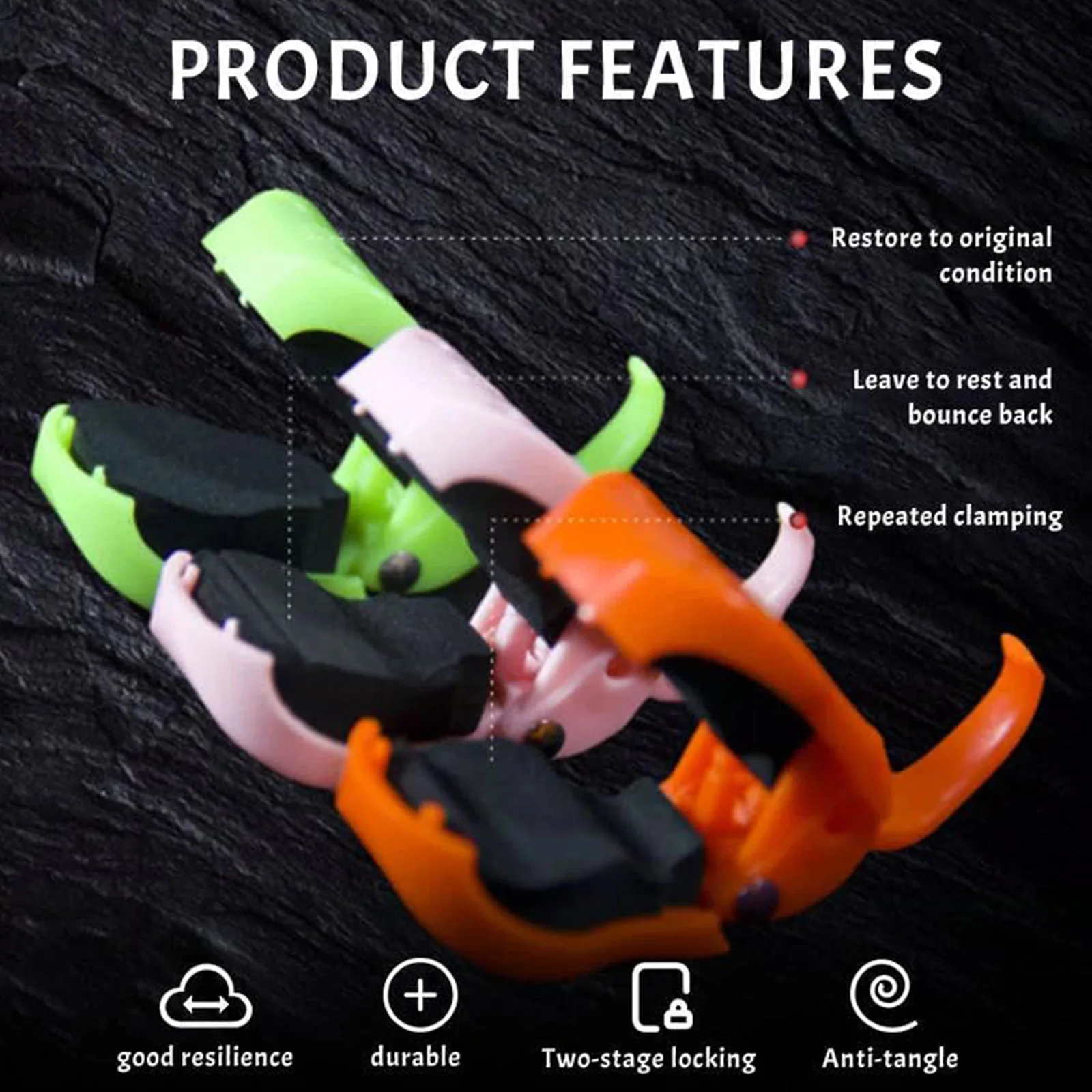 Soporte para caña de pescar portátil, hebillas de fijación duraderas para caña de pescar, caña de mano, accesorios prácticos para pesca al aire libre, 2 uds. - imagen 5