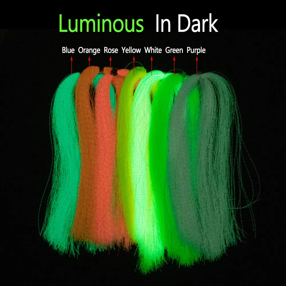 Bimoo, 1 paquete, oropel holográfico Flashabou trenzado luminoso, hebras de Flash de cristal para anzuelo, señuelo, aparejos Sabiki, Material de fabricación - imagen 5