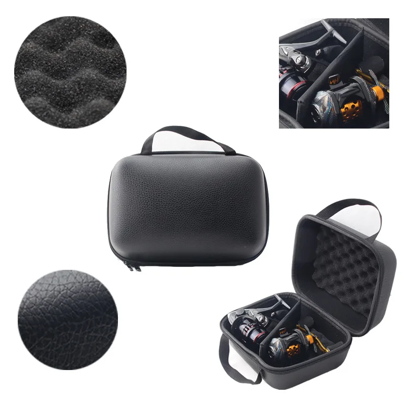 Funda protectora para carrete de pesca, bolsa de caja EVA resistente al agua, esponja antipresión integrada, accesorios para rueda de Baitcasting - imagen 3
