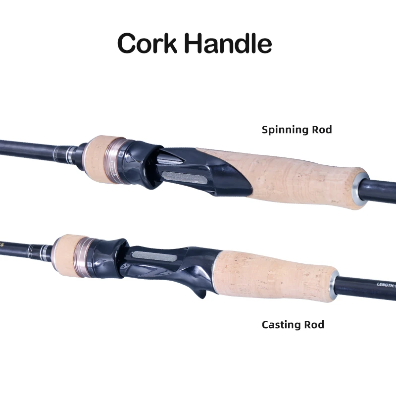 PURELURE FIAMMA-caña giratoria con mango de corcho, Combo de fundición, caña de pescar de lanzamiento largo Universal de alto carbono, anillo FUJI rápido - imagen 4