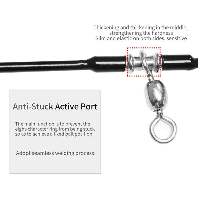 ZYZ 1 pieza de giratorios de acero inoxidable de alta resistencia antienredos, giratorios y broches de 40/50cm para herramienta de conector de pesca de agua salada - imagen 3