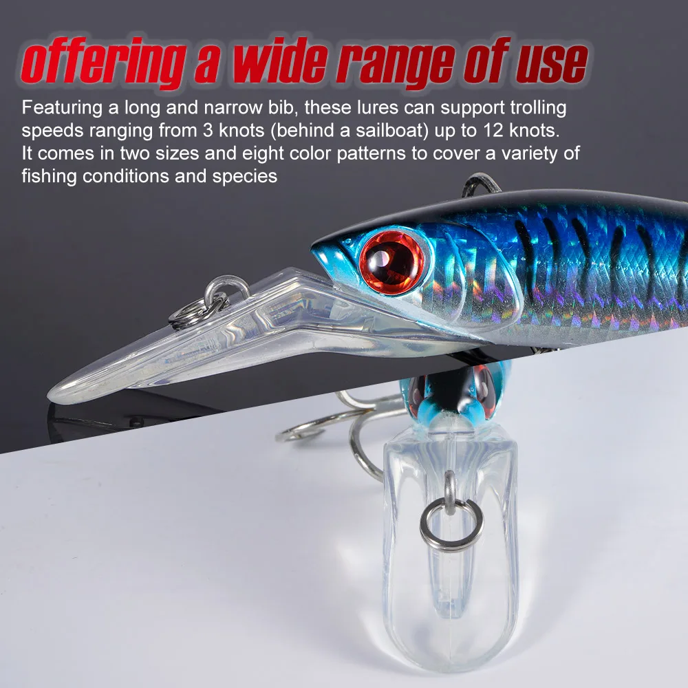 Señuelo de pesca NOEBY Trolling Minnow, 14cm, 50g, 18cm, 98g, juego en alta mar que se hunde, cebo duro Artificial para atún, señuelos de pesca en barcos de mar - imagen 5