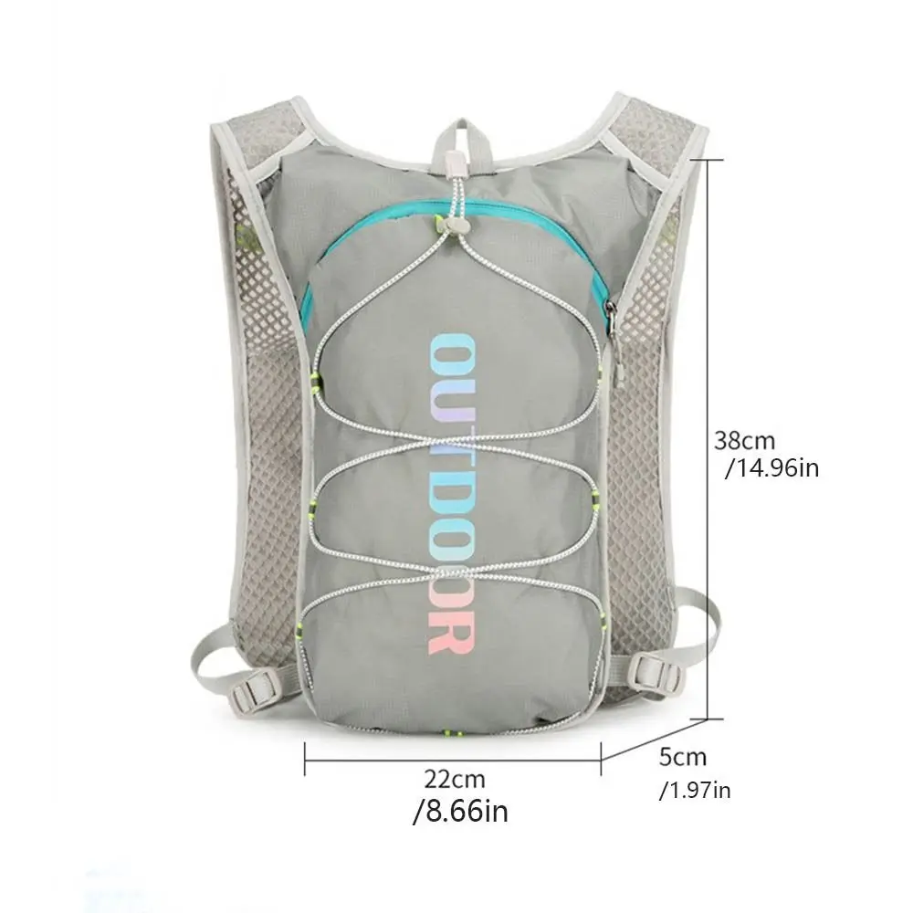 Paquete de hidratación transpirable, chaleco de hidratación para correr ultraligero impermeable, chaleco de hidratación ajustable con múltiples bolsillos para correr - imagen 5