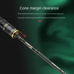 HENNOY-caña de pesca de Jigging lento, guía FUji, 2 secciones, 1,83 m, 1,95 m, 2,05 m, alto carbono, pulpo, barco de mar, poste eléctrico, ML/M/MH