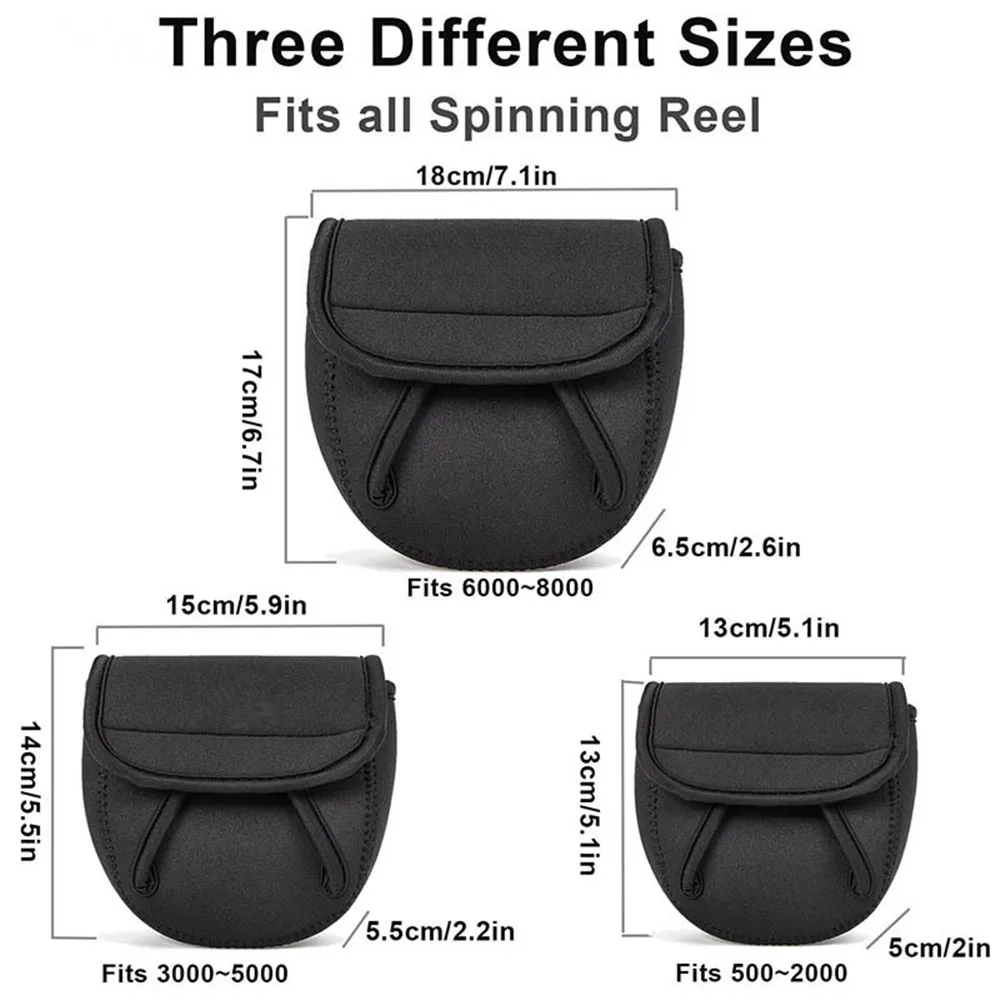 QAJTAO Luya Waterdrop rueda giratoria bolsa de almacenamiento bolsa de rueda de pesca paquete varilla cinturón cubierta protectora tapa de varilla bolsa de rueda de tambor - imagen 5