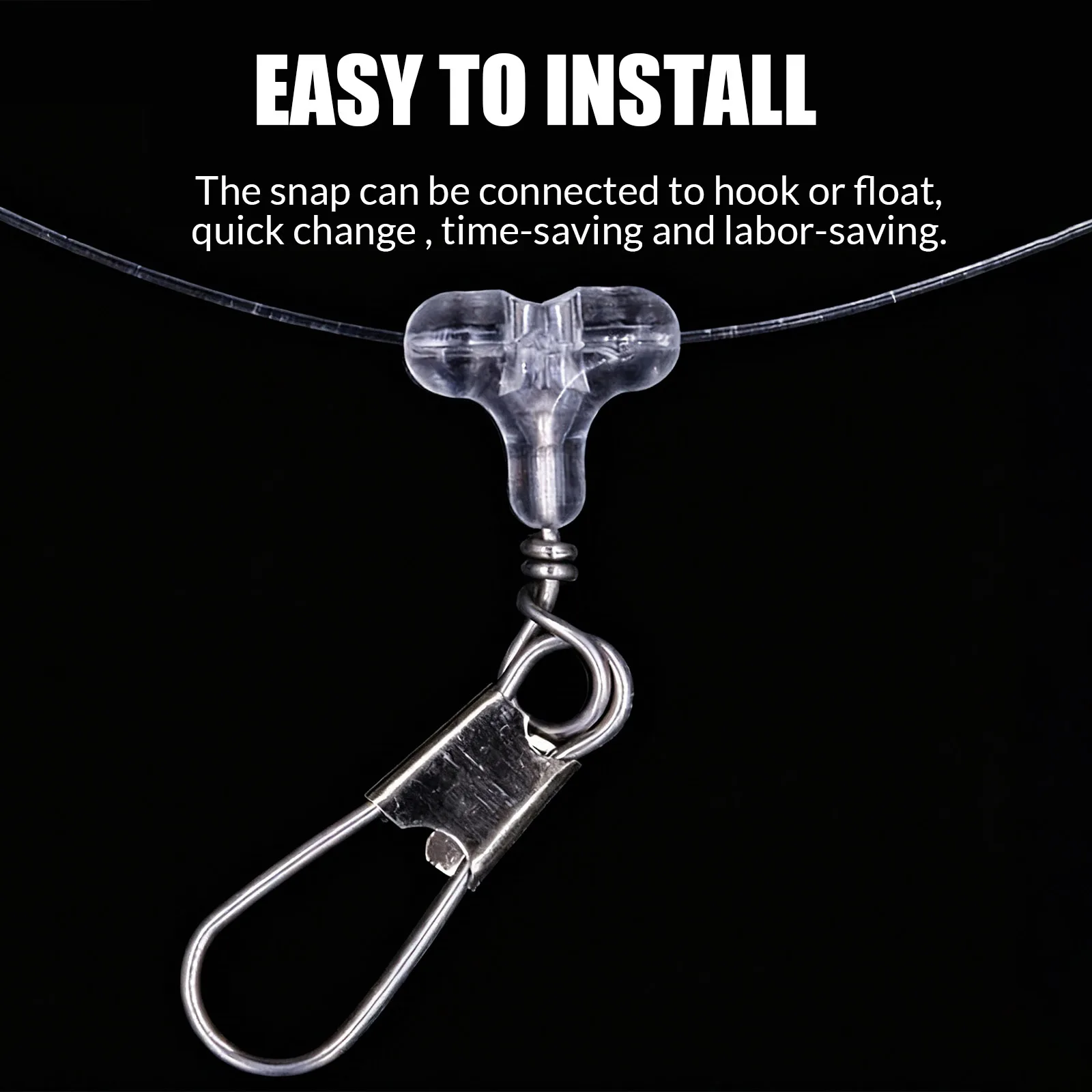 Cuentas T Transparentes con Clip – Accesorios Montaje Señuelos - imagen 3