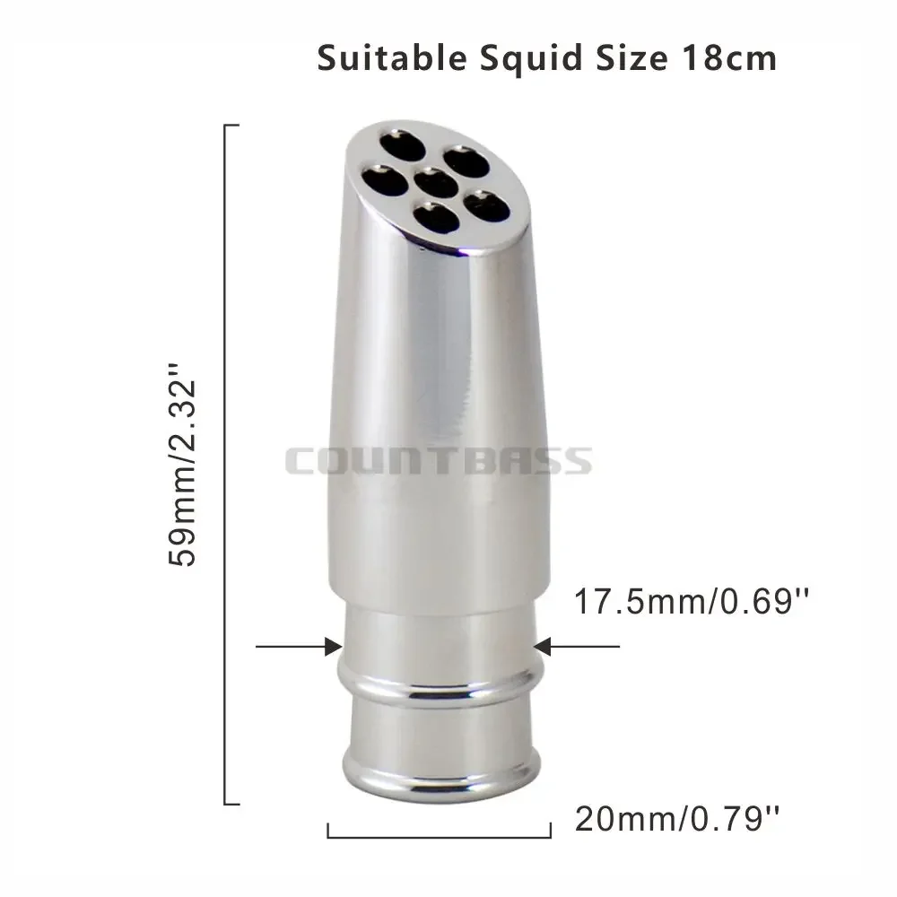 COUNTBASS Cabezal de chorro de latón chapado de 2,8 oz para señuelo de pesca de agua salada, señuelos Kinfish de atún Wahoo Marline Sailfish - imagen 2