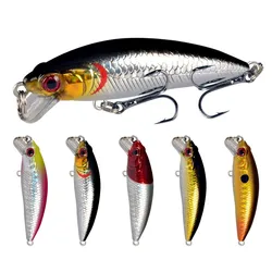Señuelos de Pesca, 1 Uds., señuelo para trucha, 6cm, 5,5g, cebo para pececillos, Pesca con mosca, Pesca de carpa, señuelo de Pesca, Crankbait para Pesca