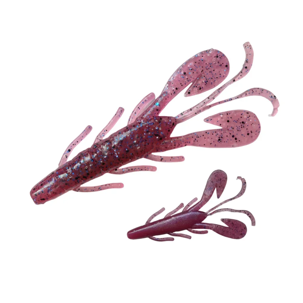 Señuelo blando de langosta de 6 piezas, cebo de silicona de 8,5 cm y 6g, multibarba señuelo de pesca de camarón, simulación Artificial, Swimbait - imagen 3