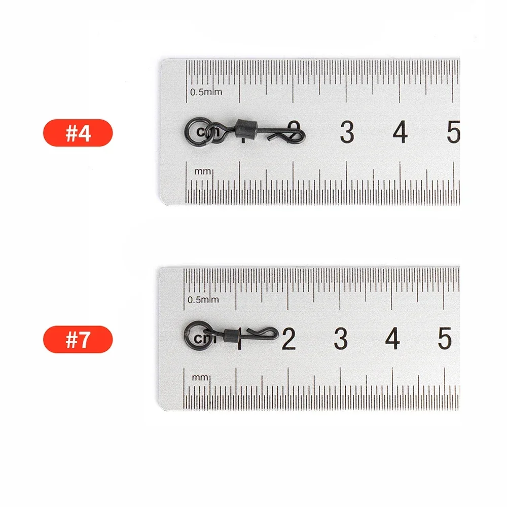 30 Uds. Anillo de cambio rápido accesorios de pesca de carpa gancho oscilante con anillo sólido QC giratorio - imagen 2