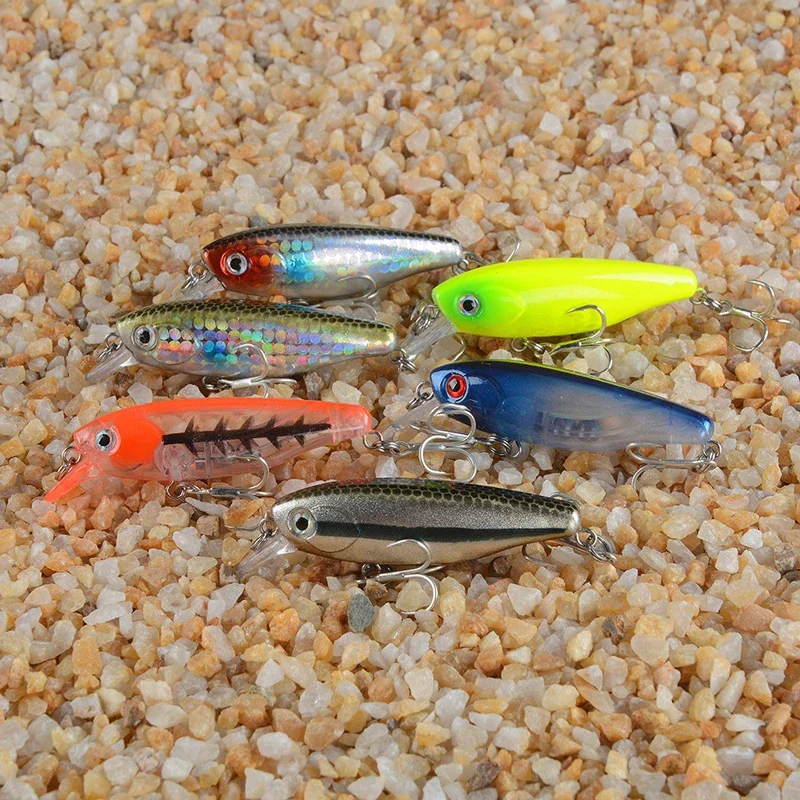 Señuelo de Pesca de 6,5 cm/7,5g, cebo duro de plástico con ojos 3D, plantilla Artificial, Wobblers, Crankbait, novedad - imagen 5