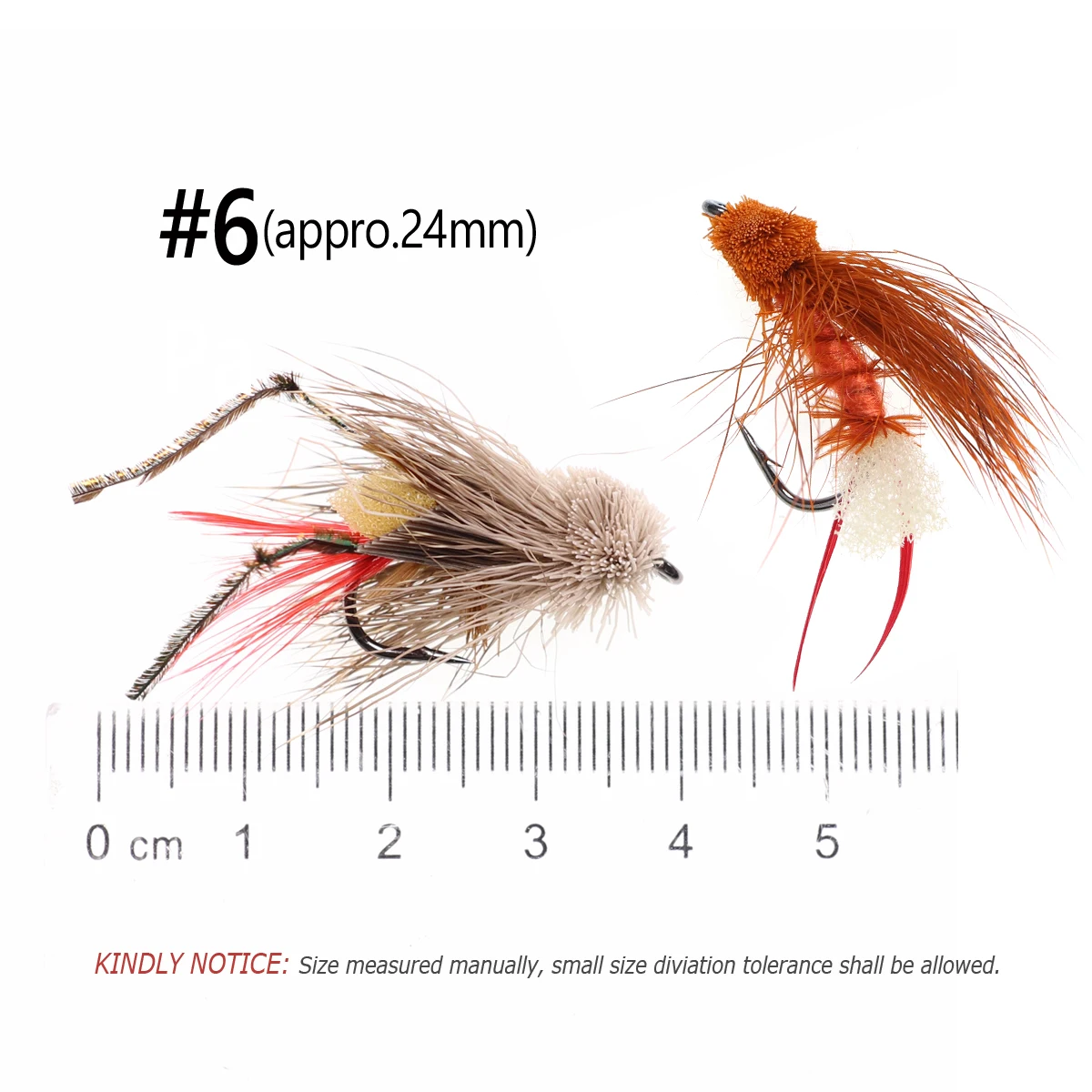 Wifreo-Mosca de pesca con mosca, 10 piezas, hierba, pelo de ciervo - imagen 2