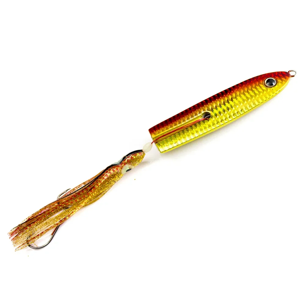Countbass 120 g 4,3 oz plantillas inchiku de estilo japonés con gancho auxiliar de pulpo, jigging de calamar, plantilla de pargo