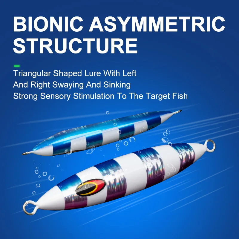TEASER-señuelo de pesca J120 de hundimiento rápido, cebo artificial duro y luminoso, plantilla de metal para agua salada, 200g, 300g - imagen 4