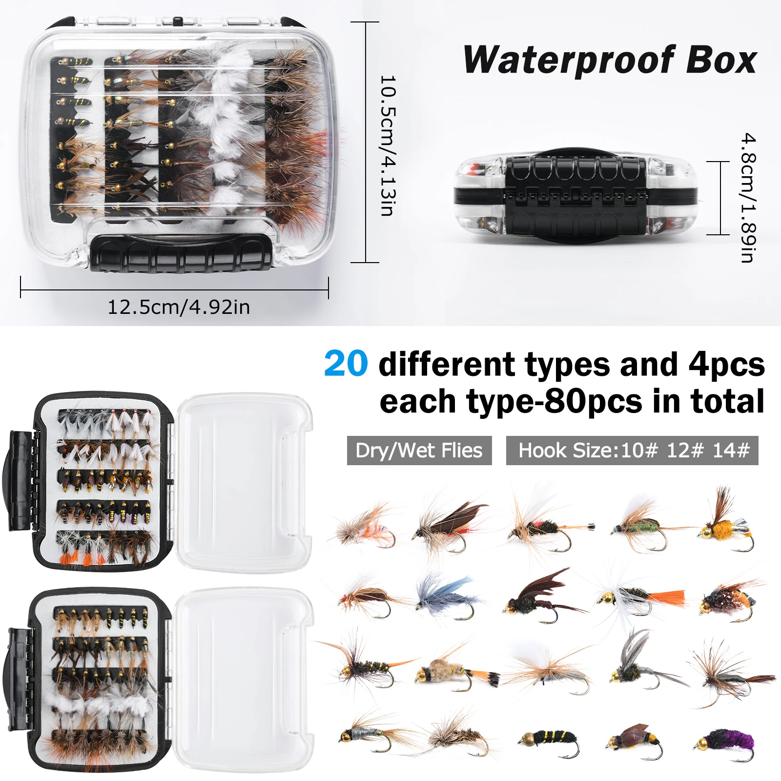 Goture-juego completo de caña de pescar con mosca, aparejos de pesca con señuelo de línea de carrete, Combo de 8 secciones, 5/6 # - imagen 5