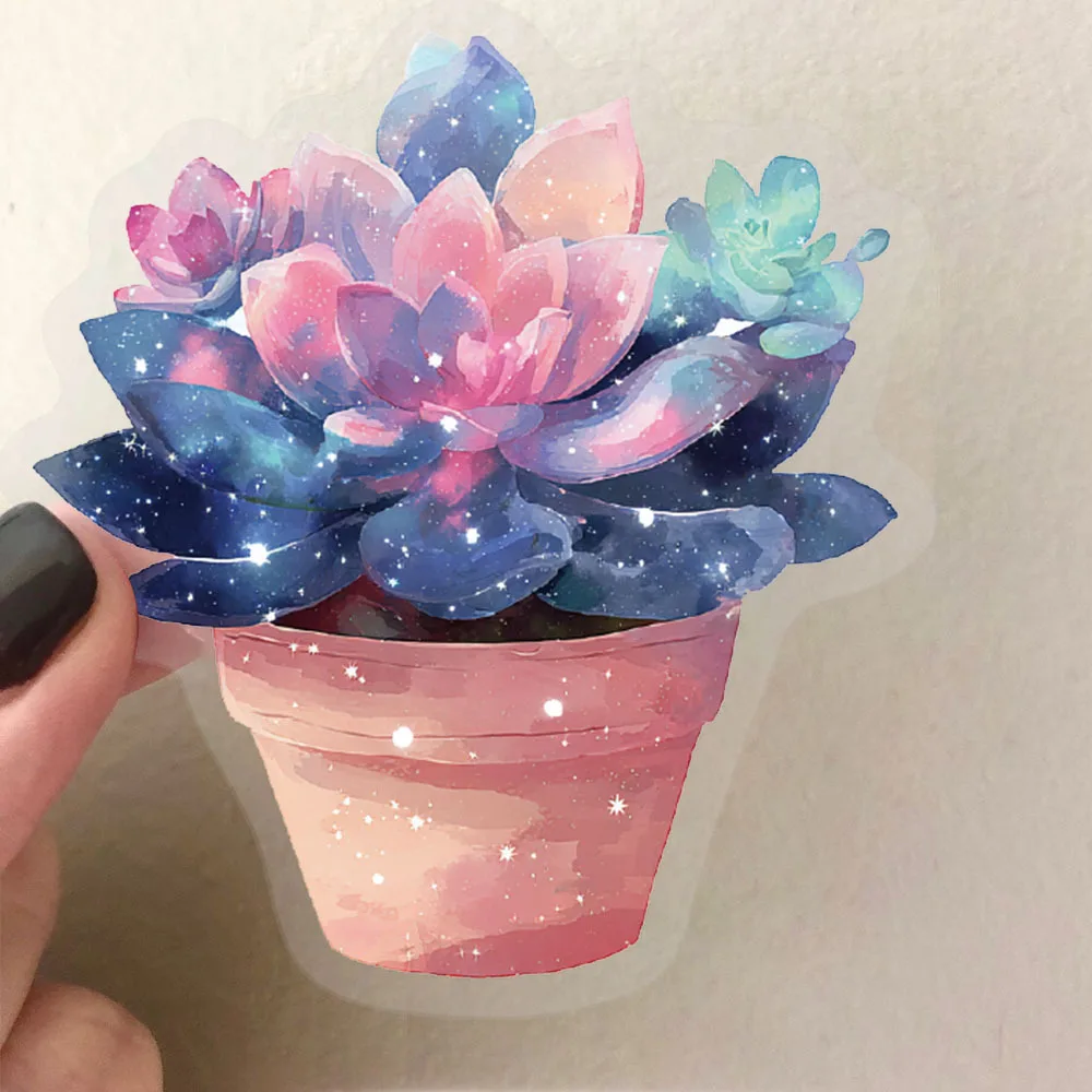 50 Uds. De pegatinas transparentes para mascotas, artículos de cielo estrellado, rosa y azul, álbum de recortes, teléfono, guitarra, maleta para portátil, calcomanías impermeables, juguetes - imagen 4