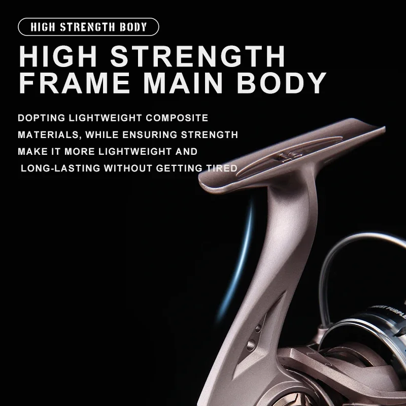 Carrete de pesca giratorio FZ 1500/2500/3000, relación de engranaje 5,2: 1, 22 libras, ultraligero, 5 + 1BB, para pesca en agua dulce y en agua salada - imagen 5