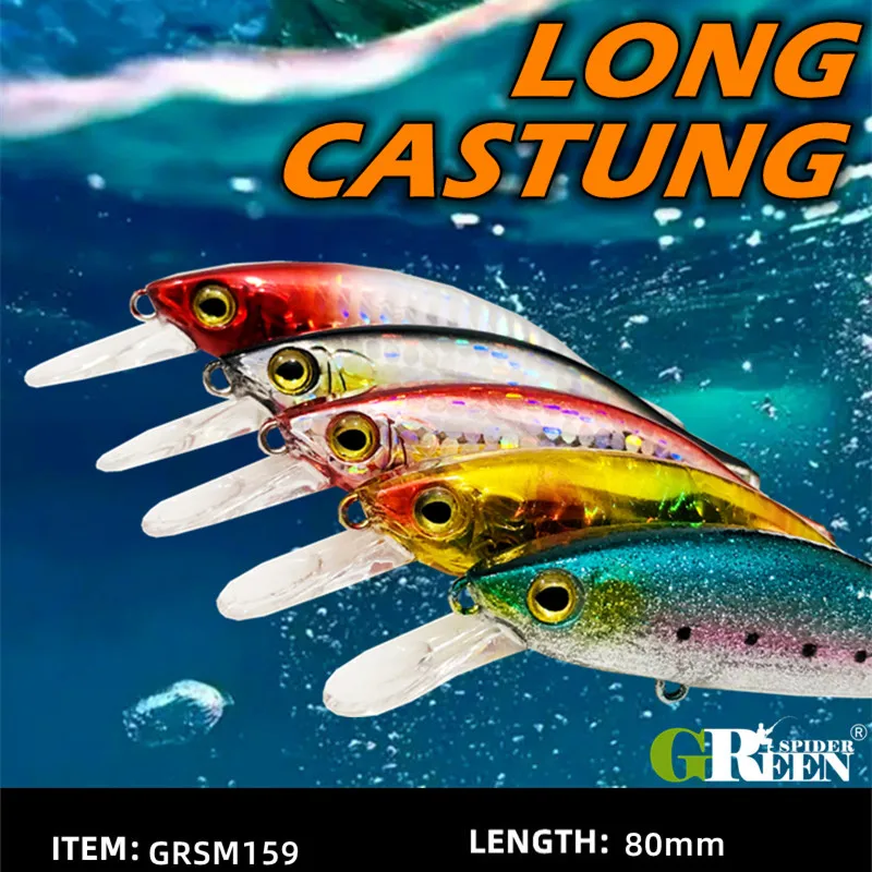 GRS nuevo cambio en el centro de gravedad diseño japonés señuelo de pesca JERKBAIT 80mm 11,5g Minnow cebo duro Artificial para lubina Pike Club - imagen 4