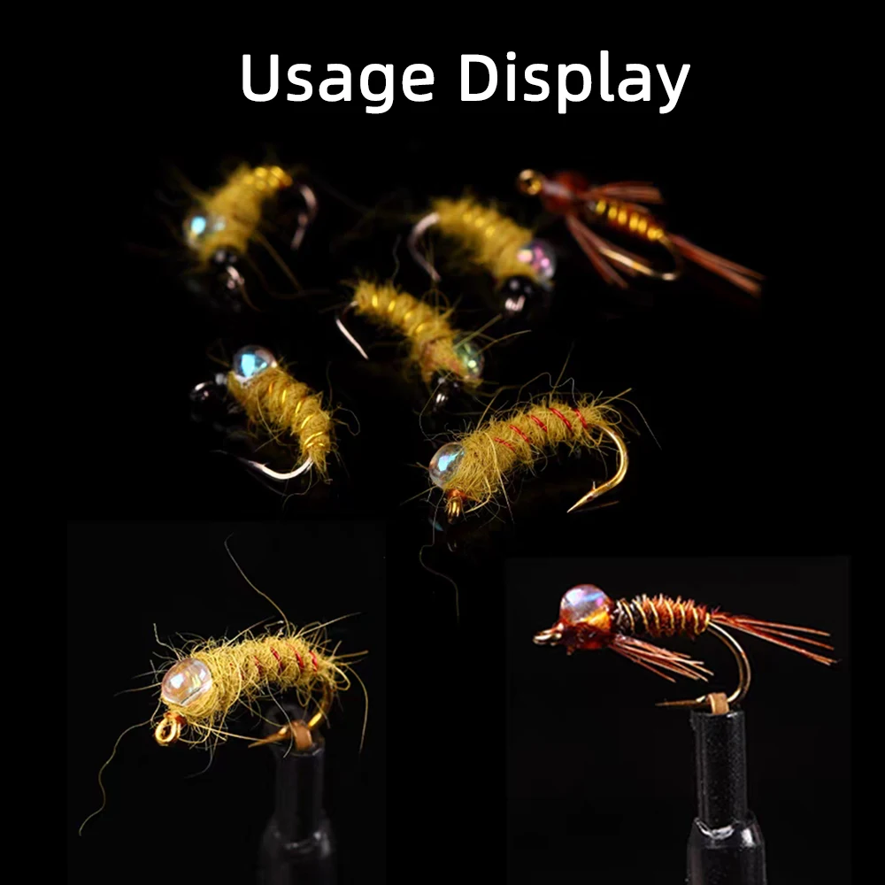 Wifreo 100 Uds 2,8mm cuentas con forma de burbuja Flash plástico ligero atado de moscas Material imita ojos de pez o la cabeza del señuelo de la ninfa - imagen 4