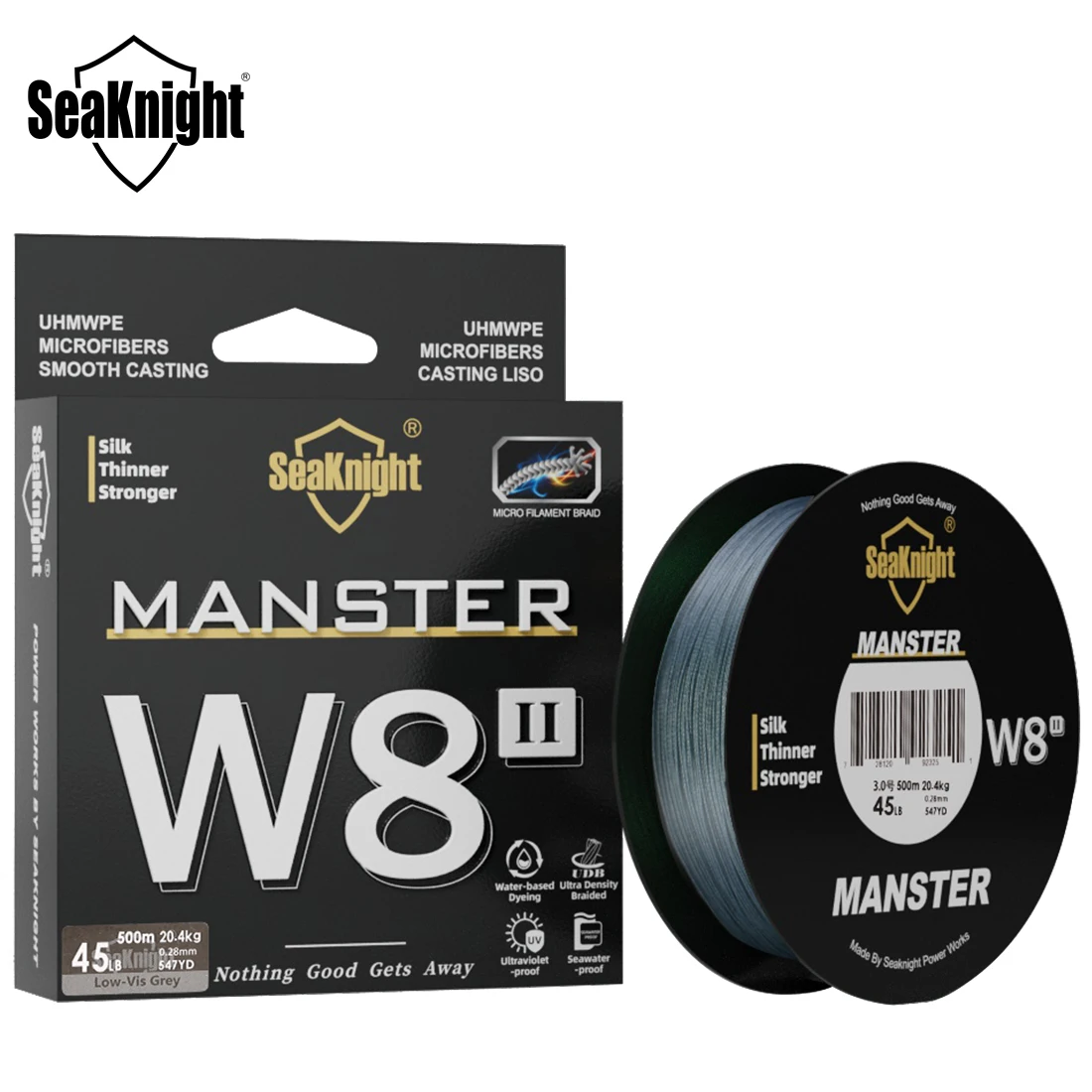 Seaknight NUEVO MONSTER/MANSTER W8 II calidad 150M Trenzado 8 Hilos Teje Superfino 0.8 #   Línea mar flotante multifilamento PE
