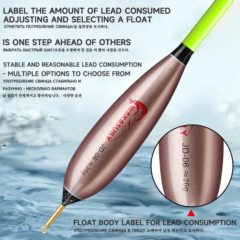 2025Nuevo juego de 2 piezas flotador de pesca en roca luz nocturna corta flotador electrónico con LED rojo/verde 1 brillo equipo de pesca al aire libre - imagen 2