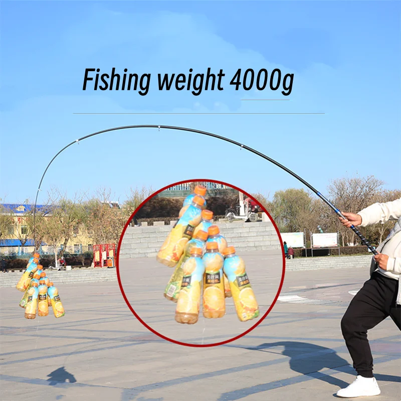 Caña de mar de carbono 2,1-4,5 M caña de lanzamiento larga superdura caña de pescar telescópica de viaje barco de mar roca equipo de pesca de alta calidad - imagen 5