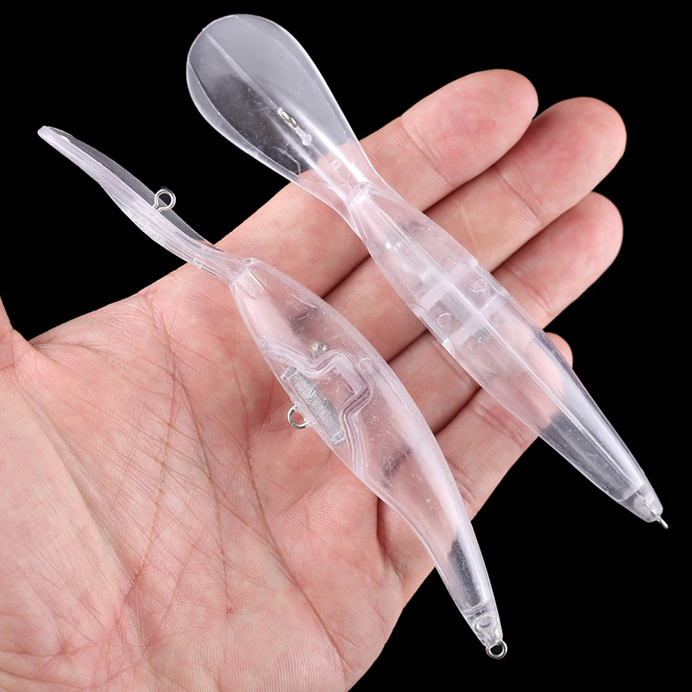 Chan'sHuang-señuelo de pesca Artificial, cebo en blanco sin pintar de 20 piezas, 13,5 cm, 12,8g, flotante, para buceo en aguas profundas, DIY - imagen 4