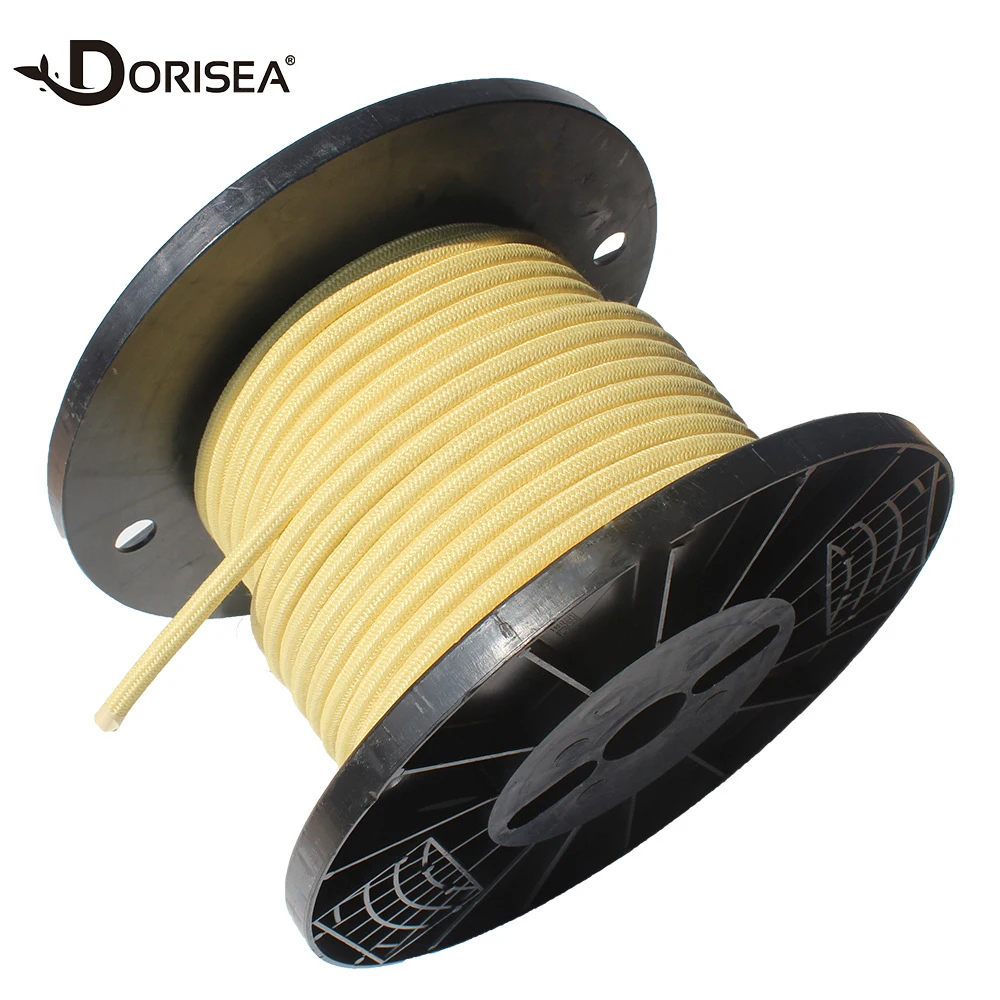 DORISEA 80LB-6500LB fibra de aramida trenzada Kevlar línea de cometa cable de asistencia de pesca para volar Camping senderismo cuerda multifuncional
